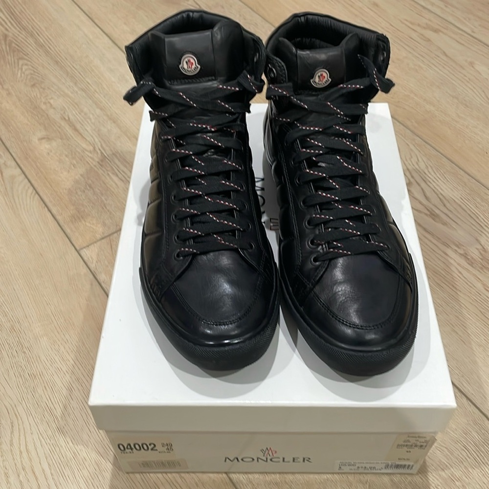 Moncler Black Leather Lyon Shoe